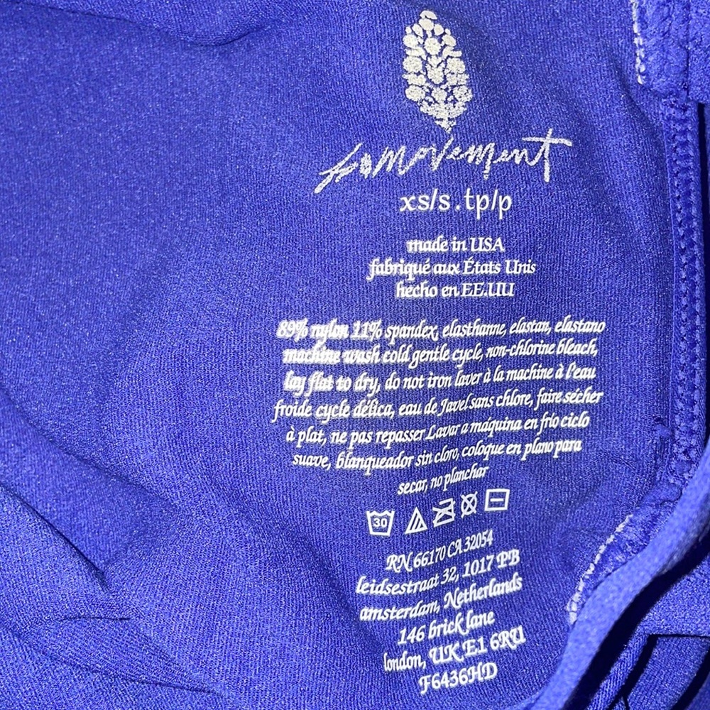 Free People Movement Good Karma Onesie Sapphire XS/S NEW - Picture 5 of 5
